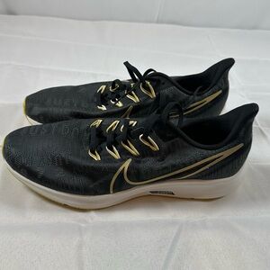 Nike Women’s Air Zoom Pegasus 36 Premium Black/Metallic/Gold Athletic Shoes